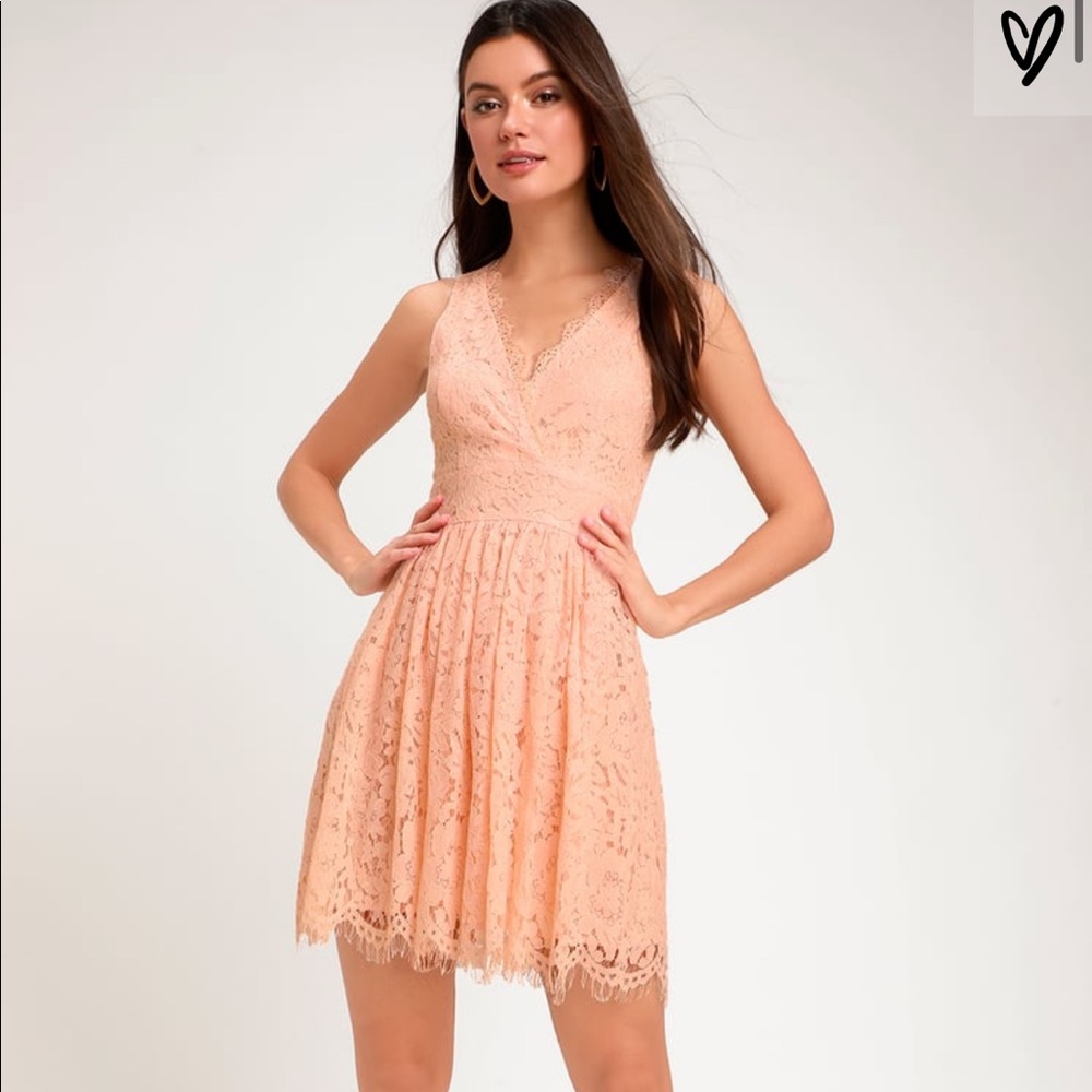 Pink lace dress